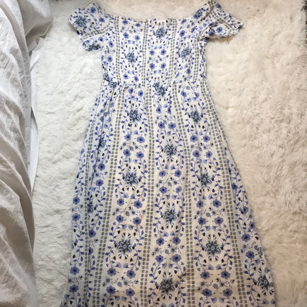 off the shoulder floral dress